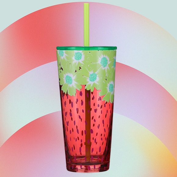Starbucks Berry Blossoms Glass Cold Cup Tumbler - Picture 7 of 7